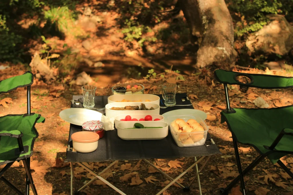 Fresh fruit slices as easy no-cook camping meal idea